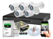 Kit Cftv 5 Câmeras Full Hd 1080p 2mp Hikvision Ds-7208 8 Ch