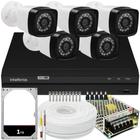 Kit Cftv 5 Câmeras Segurança Full Hd 1080p Dvr Intelbras 1TB