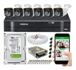 Kit Cftv 6 Câmeras De Segurança IR20 Ahd 1.0mp e Dvr Mhdx Intelbras