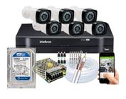 Kit Cftv 6 Câmeras Segurança Full Hd 1080p 2mp + Dvr Mhdx Multi Hd Intelbras C/Hd 320gb