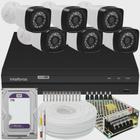 Kit Cftv 6 Câmeras Segurança Full Hd 2mp Dvr Intelbras 1t Wd