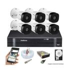 Kit Cftv 6 Câmeras VHC 1120b Dvr Mhdx 8 Canais Intelbras C/HD