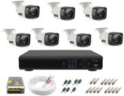 Kit Cftv 7 Câmeras Segurança Hd 1mp 20m Dvr Full Hd 8 Ch S/ Hd