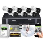 Kit Cftv 7 Cameras Vhd 1010b Dvr 8 Canais 1108 Intelbras G5