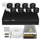 Kit Cftv 8 Câmera Segurança Full Hd 2mp Dvr Intelbras Sem Hd