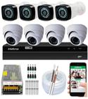 Kit cftv 8 cameras de segurança infravermelho full hd 1080p + dvr 8ch Intelbras full hd + Acessórios