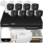 Kit Cftv 8 Cameras Full Hd Dvr Intelbras 1208 200m Cabo 1tb