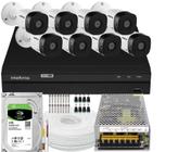 Kit Cftv 8 Cameras intelbras Hd 720p Dvr Intelbras 1208 C/Hd 2TB