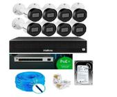 Kit Cftv 8 Câmeras Ip Intebras Vipc 1230B Nvd Intelbras 1408 1tb