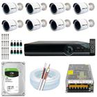 Kit Cftv 8 Câmeras Segurança 1.3mp 30m Dvr 8ch Full Hd 1080p