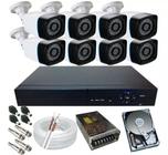 Kit Cftv 8 Câmeras Segurança 2mp 1080p 20m Dvr Full Hd 8 Ch