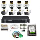 Kit Cftv 8 Câmeras Segurança FULL HD 2MP Dvr Intelbras MHDX C/HD 1 TB