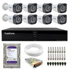 Kit CFTV 8 Câmeras Segurança Full HD DVR 8 Canais Com HD Completo - Tudo Forte