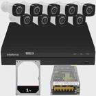 Kit Cftv 9 Cameras Segurança Hd infravermelho Dvr Intelbras 1116 s/ HD