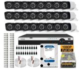 Kit Cftv Ahd 24 Câmeras 720p Hd Ir + dvr 32Ch Intelbras Mhdx