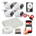 Kit Cftv Hikvision 4 Cameras Full Hd 1080p 2mp Dvr 4ch E Hd 500gb - Hilook By Hikvision