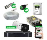 Kit Cftv Intelbras 6 Cam Vhc1120b Multi Hd 720p Dvr Mhdx Full Hd 1tb