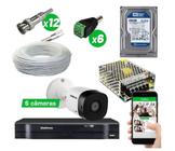 Kit Cftv Intelbras 6 Cam Vhc1120b Multi Hd 720p Dvr Mhdx Full Hd