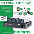 Kit cftv intelbras completo alta definição 4 câmeras C/ hd