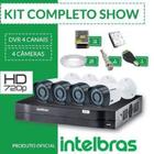 Kit cftv intelbras completo alta definição 4 câmeras hd