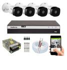 Kit CFTV Intelbras HD 4 Câmeras 1120B DVR MHDX 3104 S/HD