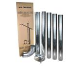 Kit Chaminé Em Aço Galvanizado Com 5 Canos 115mm Para Casa Fogão a Lenha Lareira - N 2 AMZ