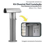 Kit Chaminé Fácil Para Aquecedor a Gás e Sistemas de Exaustão Diâmetro 60mm Comprimento 3m Flextic - 03006000112