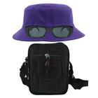 Kit Chapéu Bucket, Bolsa Pochete Shoulder E Oculos De Sol - MD-06