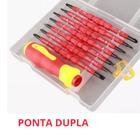 Kit chave de fenda ponta dupla magnética isoladas - 15 pçs