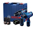 Kit Chave de Impacto e Furadeira Bosch GDR 120-LI e GSB 120-LI 3/8" 2 Baterias e Maleta