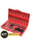 Kit Chaves Ferramentas Catraca Reversível Soquetes 46 Peças + Maleta