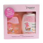 Kit cheirinho de bebê rosa shampoo + condicionador 210ml vegano