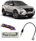 Kit Chicote de Ligação + Chicote Adaptador de Antena Hyundai Creta 2017 2018 2019