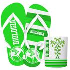 Kit Chinelo e Caneca de Cerâmica 325ML Biólogo Verde Árvore genética - Naltic