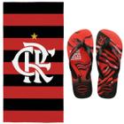 Kit Chinelo Havaianas Flamengo+Toalha de Praia Lepper