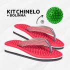 Kit Chinelo Ortopedica P/Esporão + Bolinha Massageadora