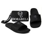 Kit Chinelo Slide Dorabela e Bolsa de Mão Bag Necessaire