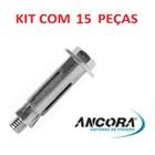 Kit Chumbador CBA 1/2 x 3 com Parafuso Ancora 15 Peças