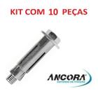 Kit Chumbador CBA 1/4 x 2 com Parafuso Ancora 10 Peças