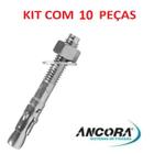 Kit Chumbador PBA 1/4 x 2.1/4 com Porca e Arruela Ancora 10 Peças