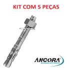 Kit Chumbador PBA 1/4 x 2.1/4 com Porca e Arruela Ancora 5 Peças