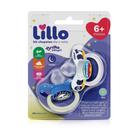 Kit Chupeta Lillo Dia e Noite Tamanho 2 Silicone 6+ Meses Menino 2 Unidades