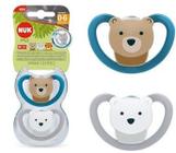 kit chupeta nuk space 0-6meses silicone