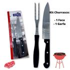 Kit Churrasco 2 Peças Profissional Faca E Garfo Blanc & Noir - Fratelli Inox