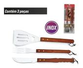 Kit Churrasco 3 Peças Faca / Garfo / Espátula Hauskraft