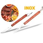 Kit Churrasco Garfo 5" + Faca 5" Aço Inox Corte Preciso - FMSP