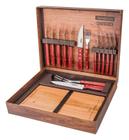 Kit Churrasco Inox 15 peças Polywood Tramontina Vermelho