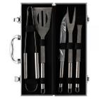 Kit Churrasco Inox 5 Pecas Com Maleta Clink