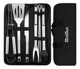 Kit Churrasco Inox Bolsa Churrasqueiro Profissional 9 Pça - Minimen