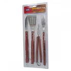 Kit Churrasco Mor-Garfo + Faca +Espatula + Pegador